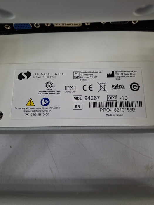 Spacelabs Healthcare Xprezzon 94267 Opt-19 Patient Monitor