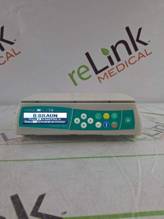 B. Braun Infusomat Space w/Pole Clamp & AC Adapter Infusion Pump