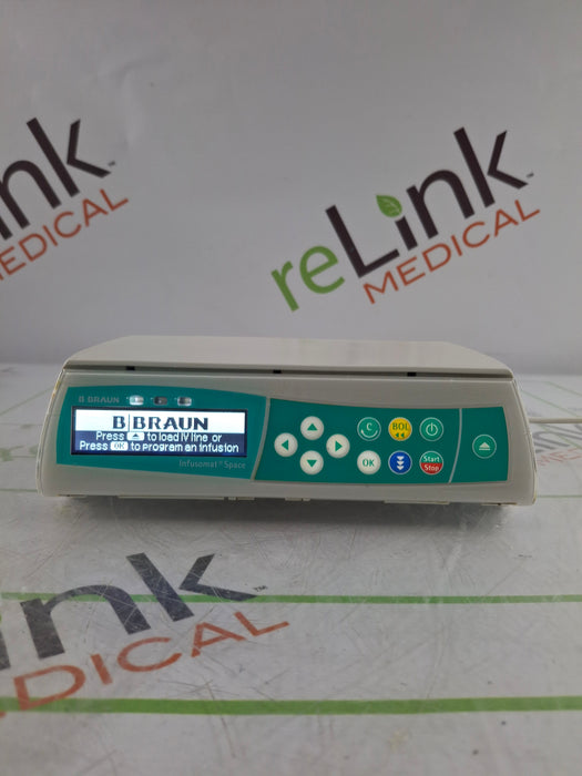 B. Braun Infusomat Space w/Pole Clamp & AC Adapter Infusion Pump