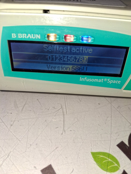 B. Braun Infusomat Space w/Pole Clamp & AC Adapter Infusion Pump