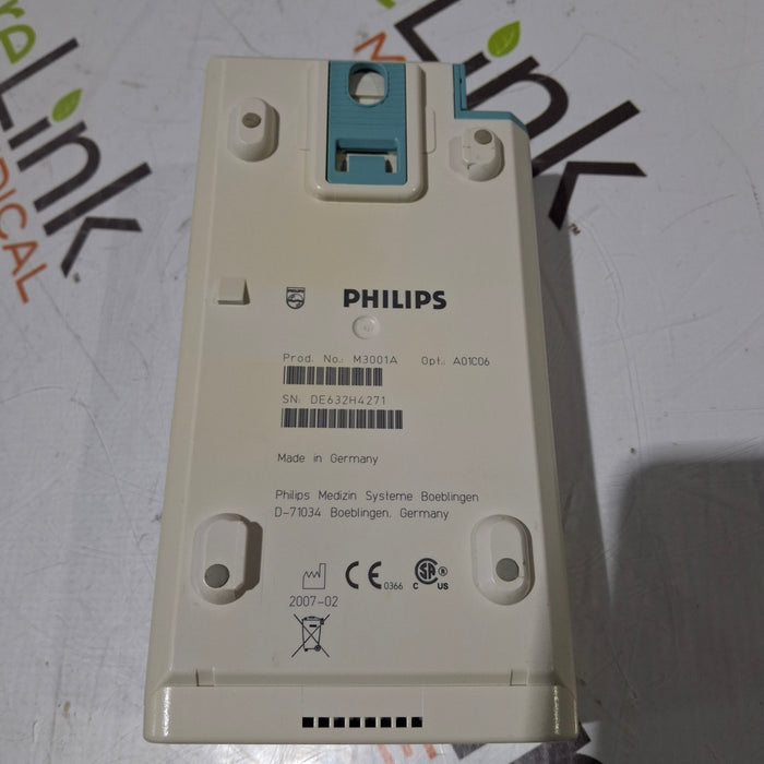 Philips M3001A-A01C06 Fast SpO2, NIBP, ECG, Temp, IBP MMS Module