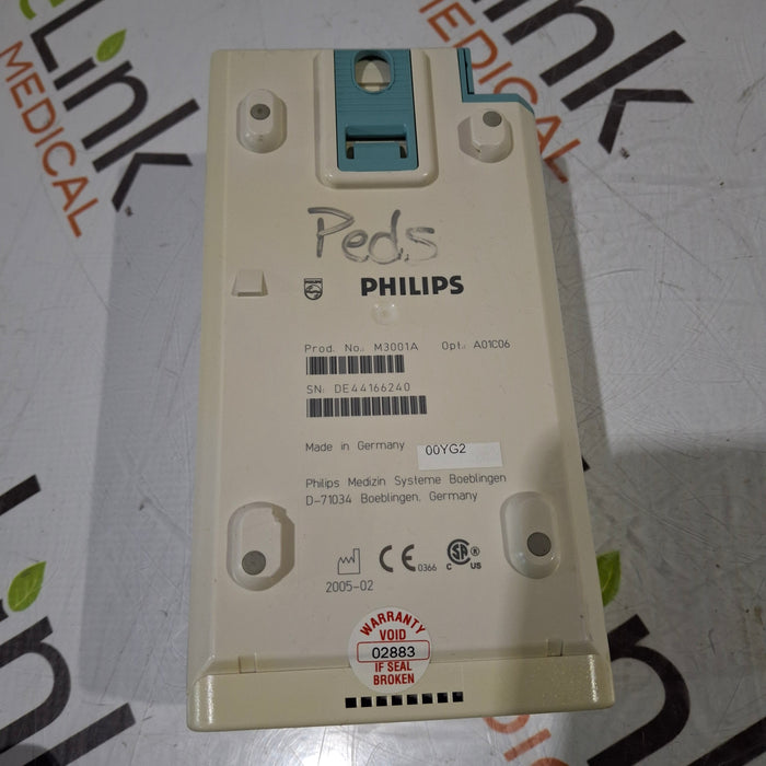Philips M3001A-A01C06 Fast SpO2, NIBP, ECG, Temp, IBP MMS Module