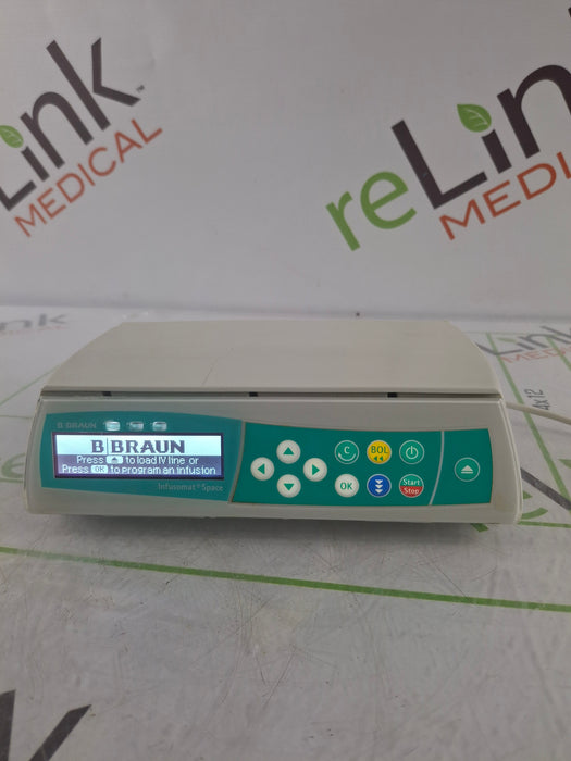 B. Braun Infusomat Space w/Pole Clamp & AC Adapter Infusion Pump