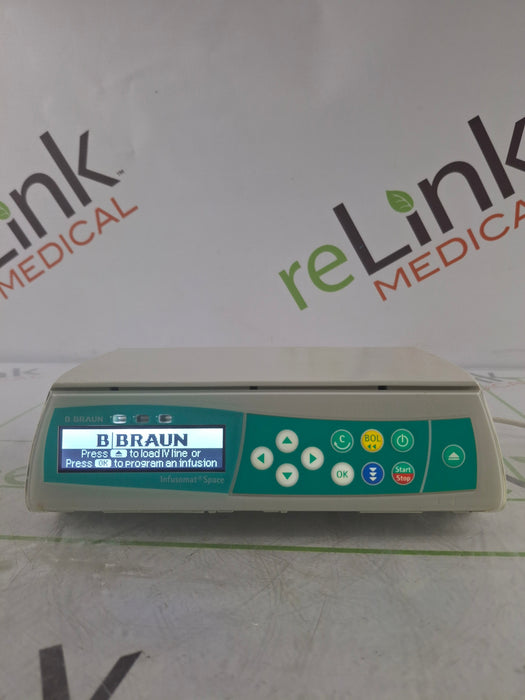 B. Braun Infusomat Space w/Pole Clamp & AC Adapter Infusion Pump