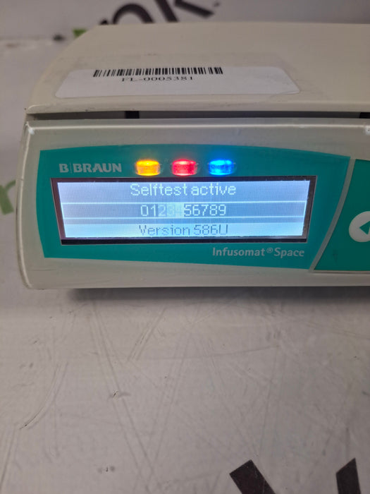 B. Braun Infusomat Space w/Pole Clamp & AC Adapter Infusion Pump