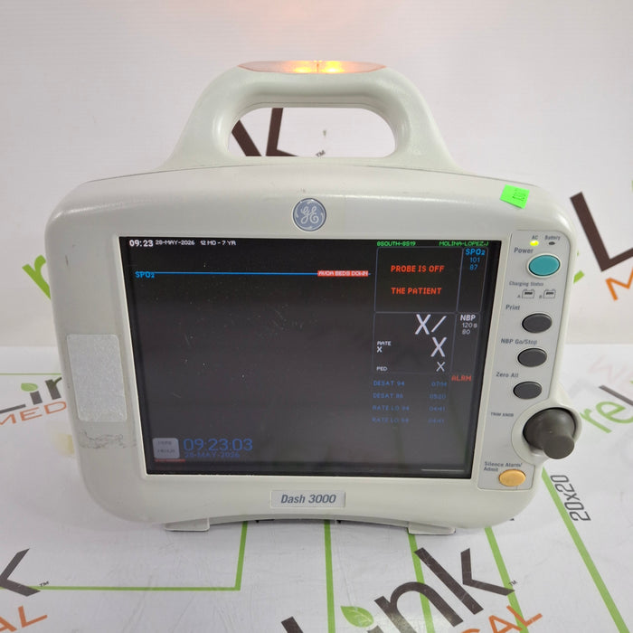 GE Healthcare Dash 3000 - GE/Nellcor SpO2 Patient Monitor