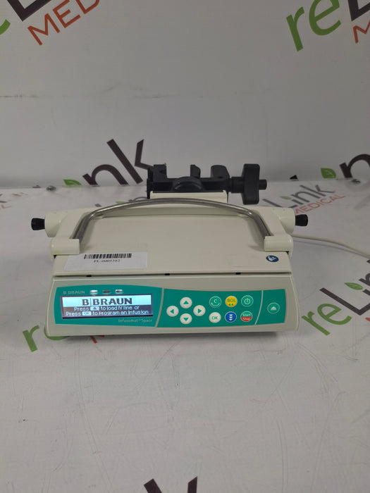 B. Braun Infusomat Space w/Pole Clamp & AC Adapter Infusion Pump