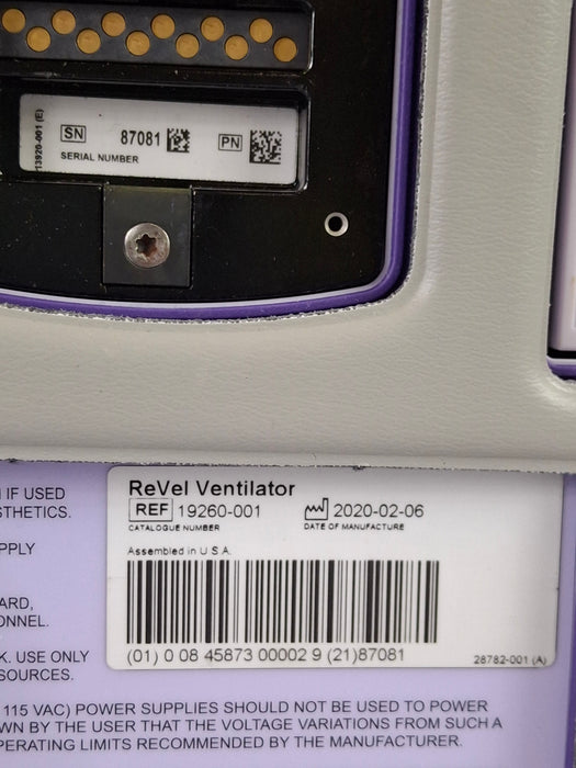CareFusion Revel Transport Ventilator