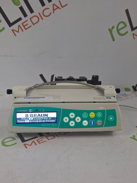 B. Braun Infusomat Space w/Pole Clamp & AC Adapter Infusion Pump