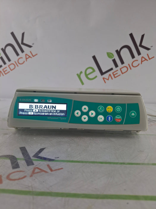 B. Braun Infusomat Space w/Pole Clamp & AC Adapter Infusion Pump