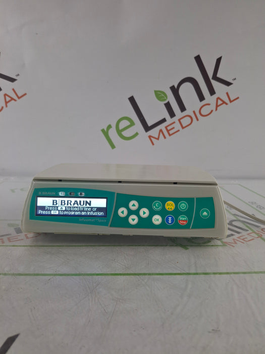 B. Braun Infusomat Space w/Pole Clamp & AC Adapter Infusion Pump