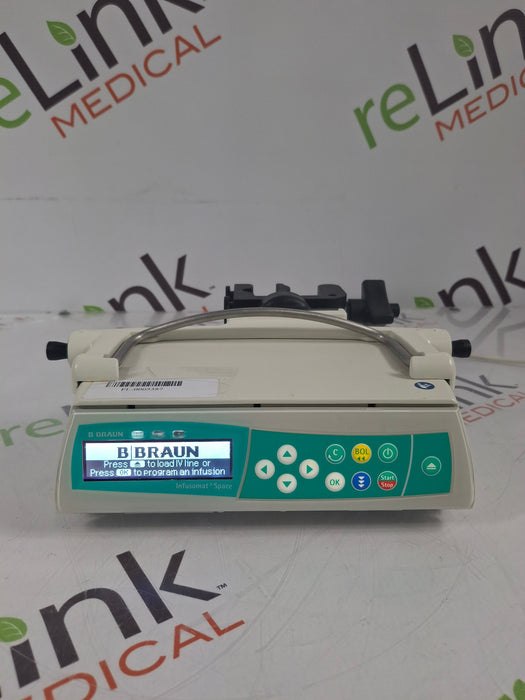 B. Braun Infusomat Space w/Pole Clamp & AC Adapter Infusion Pump