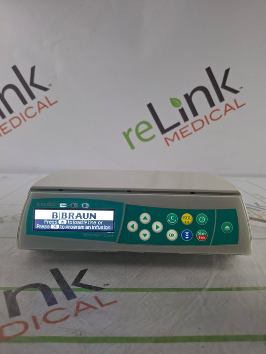 B. Braun Infusomat Space w/Pole Clamp & AC Adapter Infusion Pump