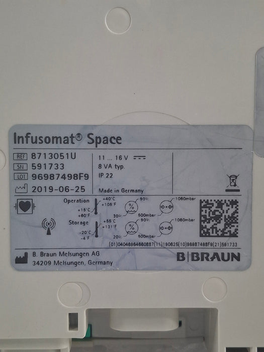 B. Braun B. Braun Infusomat Space w/Pole Clamp & AC Adapter Infusion Pump Infusion Pump reLink Online