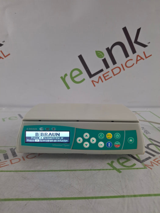 B. Braun Infusomat Space w/Pole Clamp & AC Adapter Infusion Pump