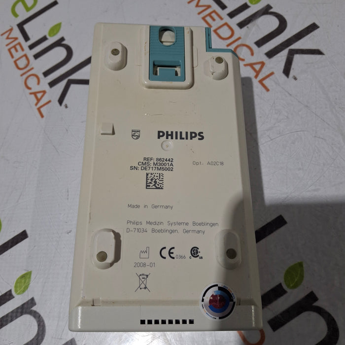 Philips M3001A-A02C18 OxiMax SpO2, NIBP, 12 lead ECG, Temp, IBP MMS Module