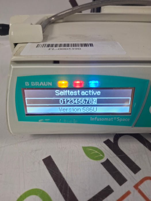 B. Braun Infusomat Space w/Pole Clamp & AC Adapter Infusion Pump