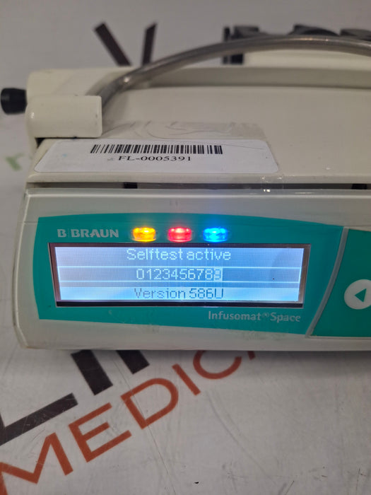 B. Braun Infusomat Space w/Pole Clamp & AC Adapter Infusion Pump
