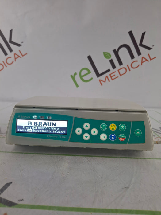 B. Braun Infusomat Space w/Pole Clamp & AC Adapter Infusion Pump