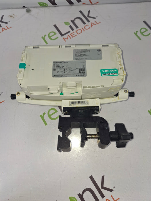 B. Braun Infusomat Space w/Pole Clamp & AC Adapter Infusion Pump