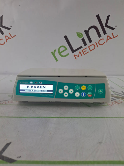 B. Braun Infusomat Space w/Pole Clamp & AC Adapter Infusion Pump