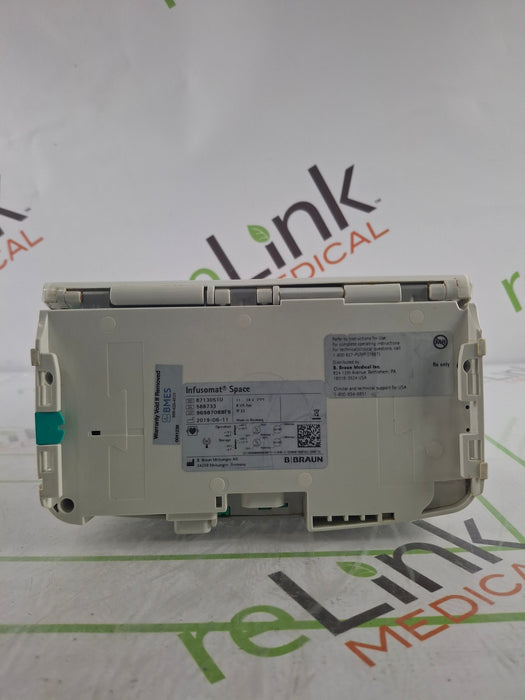 B. Braun Infusomat Space w/Pole Clamp & AC Adapter Infusion Pump
