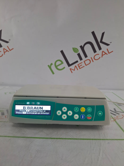 B. Braun Infusomat Space w/Pole Clamp & AC Adapter Infusion Pump