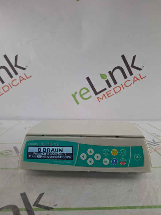 B. Braun Infusomat Space w/Pole Clamp & AC Adapter Infusion Pump