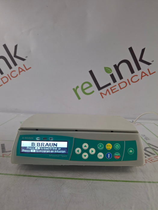 B. Braun Infusomat Space w/Pole Clamp & AC Adapter Infusion Pump