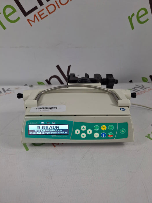 B. Braun Infusomat Space w/Pole Clamp & AC Adapter Infusion Pump