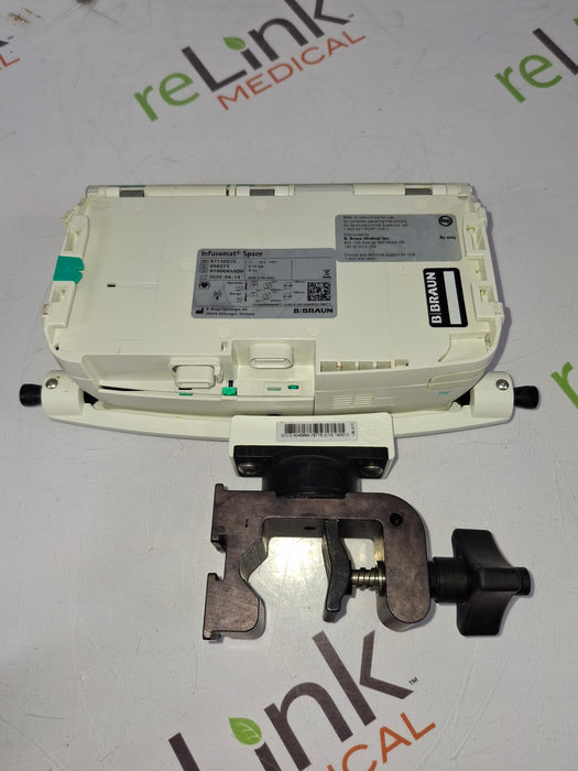B. Braun Infusomat Space w/Pole Clamp & AC Adapter Infusion Pump