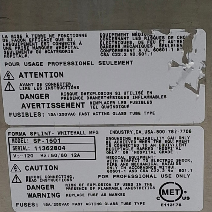 Whitehall Manufacturing Forma-Splint Water Bath
