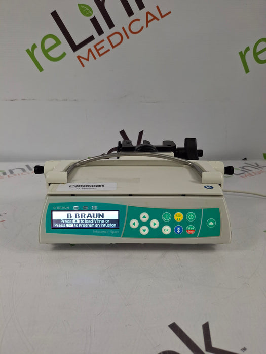 B. Braun Infusomat Space w/Pole Clamp & AC Adapter Infusion Pump