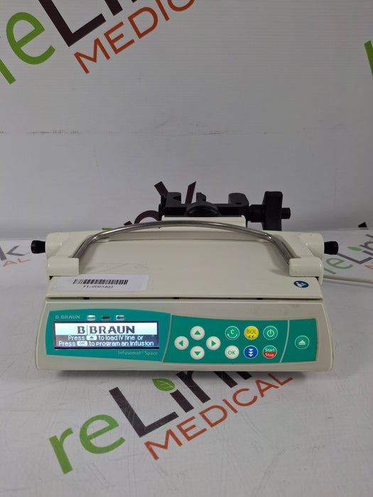 B. Braun Infusomat Space w/Pole Clamp & AC Adapter Infusion Pump