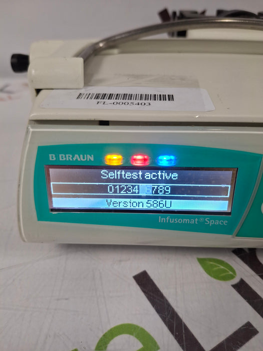 B. Braun Infusomat Space w/Pole Clamp & AC Adapter Infusion Pump
