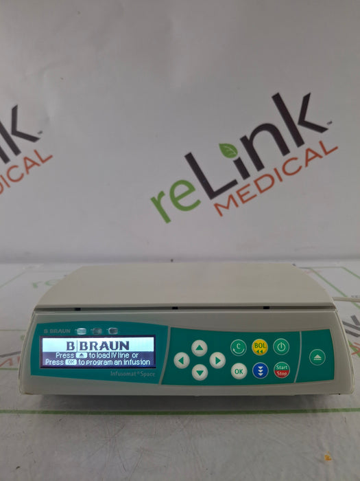 B. Braun Infusomat Space w/Pole Clamp & AC Adapter Infusion Pump