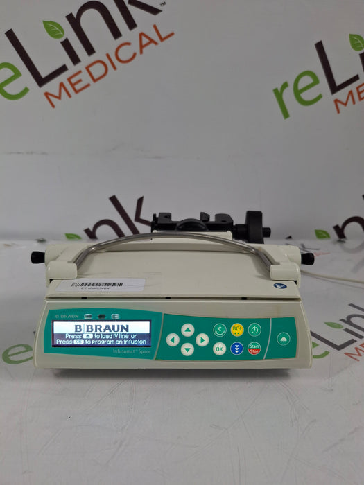 B. Braun Infusomat Space w/Pole Clamp & AC Adapter Infusion Pump