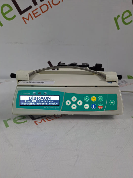 B. Braun Infusomat Space w/Pole Clamp & AC Adapter Infusion Pump
