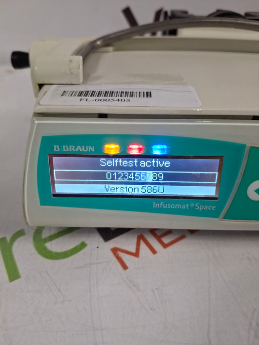 B. Braun Infusomat Space w/Pole Clamp & AC Adapter Infusion Pump