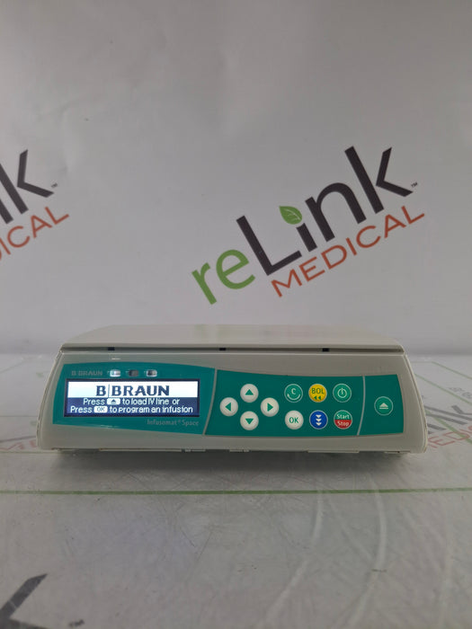 B. Braun Infusomat Space w/Pole Clamp & AC Adapter Infusion Pump