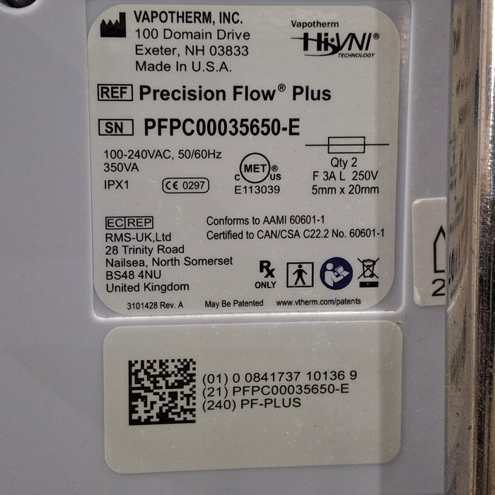 Vapotherm Precision Flow Plus Meter Humidifier