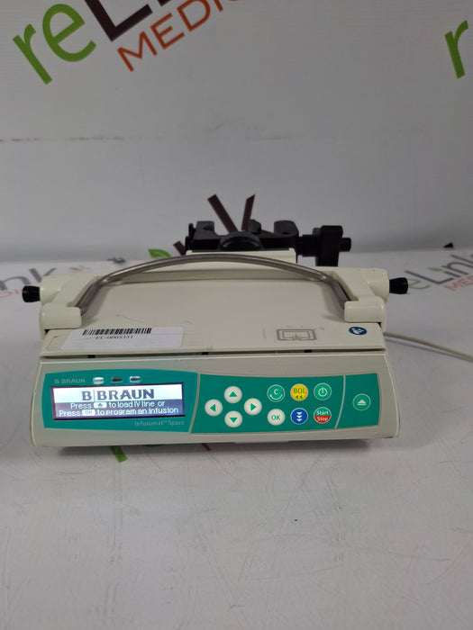 B. Braun Infusomat Space w/Pole Clamp & AC Adapter Infusion Pump
