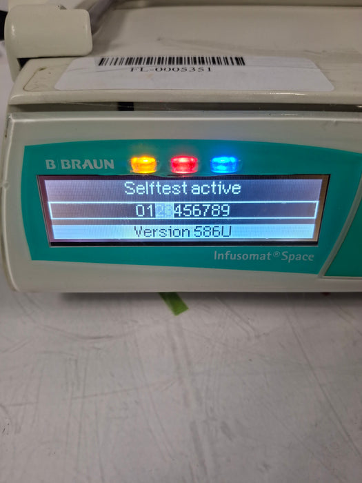 B. Braun Infusomat Space w/Pole Clamp & AC Adapter Infusion Pump