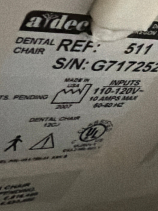 A-Dec 511 Dental Chair