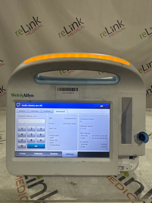 Welch Allyn Welch Allyn Connex 6400 64NTXX Vital Signs Monitor Patient Monitors reLink Online