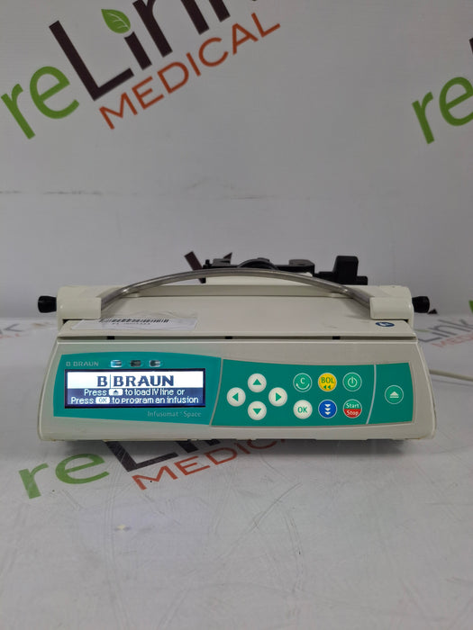 B. Braun Infusomat Space w/Pole Clamp & AC Adapter Infusion Pump