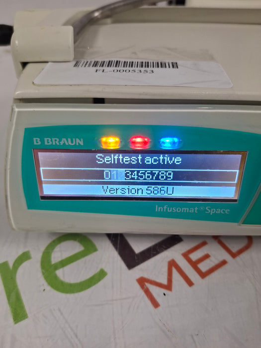 B. Braun Infusomat Space w/Pole Clamp & AC Adapter Infusion Pump