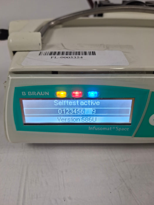 B. Braun Infusomat Space w/Pole Clamp & AC Adapter Infusion Pump