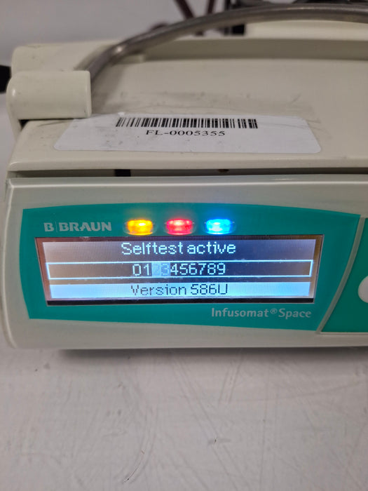 B. Braun Infusomat Space w/Pole Clamp & AC Adapter Infusion Pump