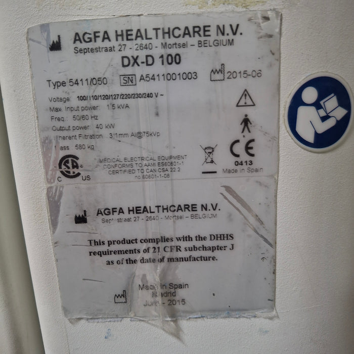 AGFA DX-D 100 Portable X-Ray